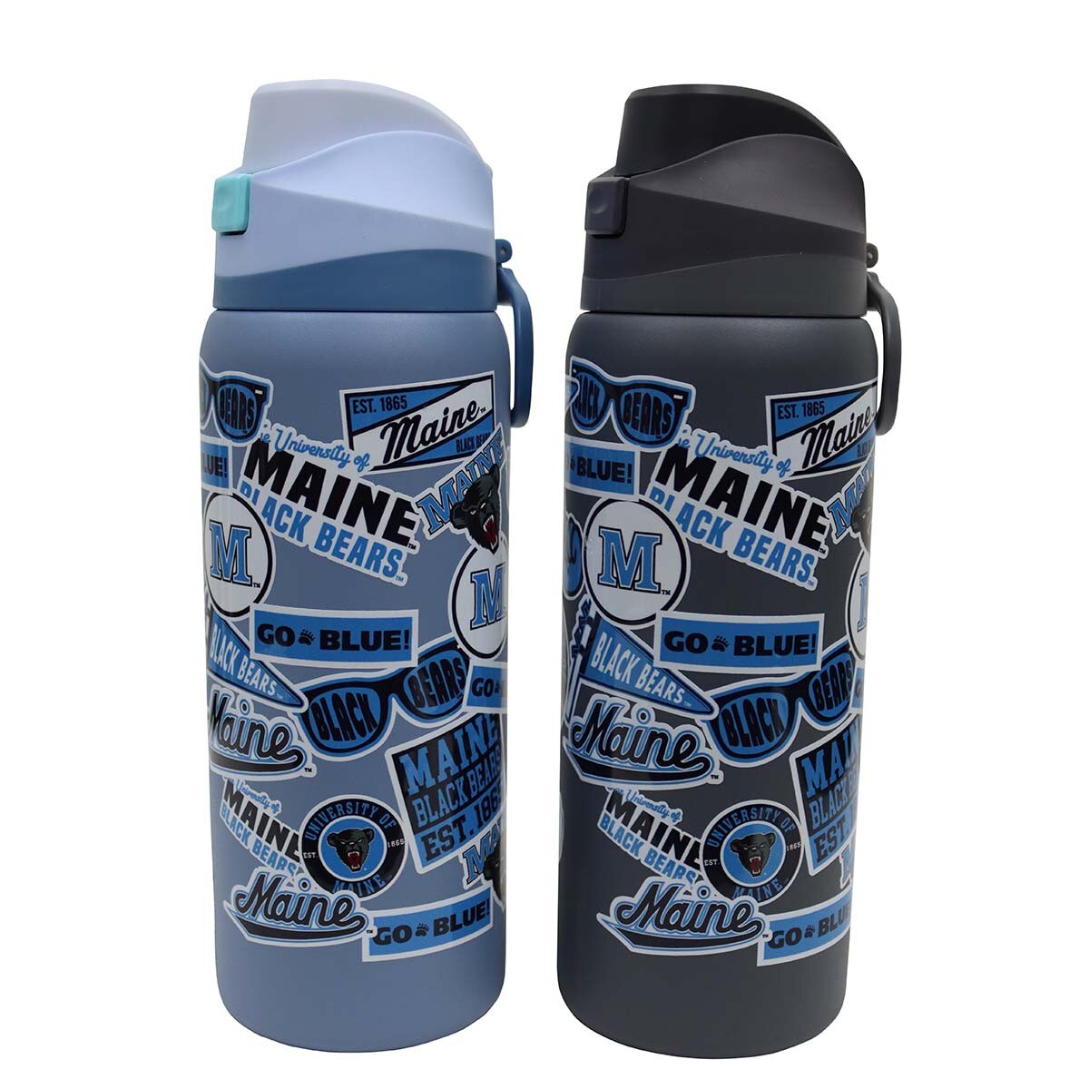 Hydra Peak All Over Maine Logos Water Bottle